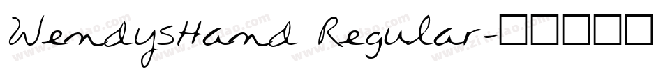 WendysHand Regular字体转换